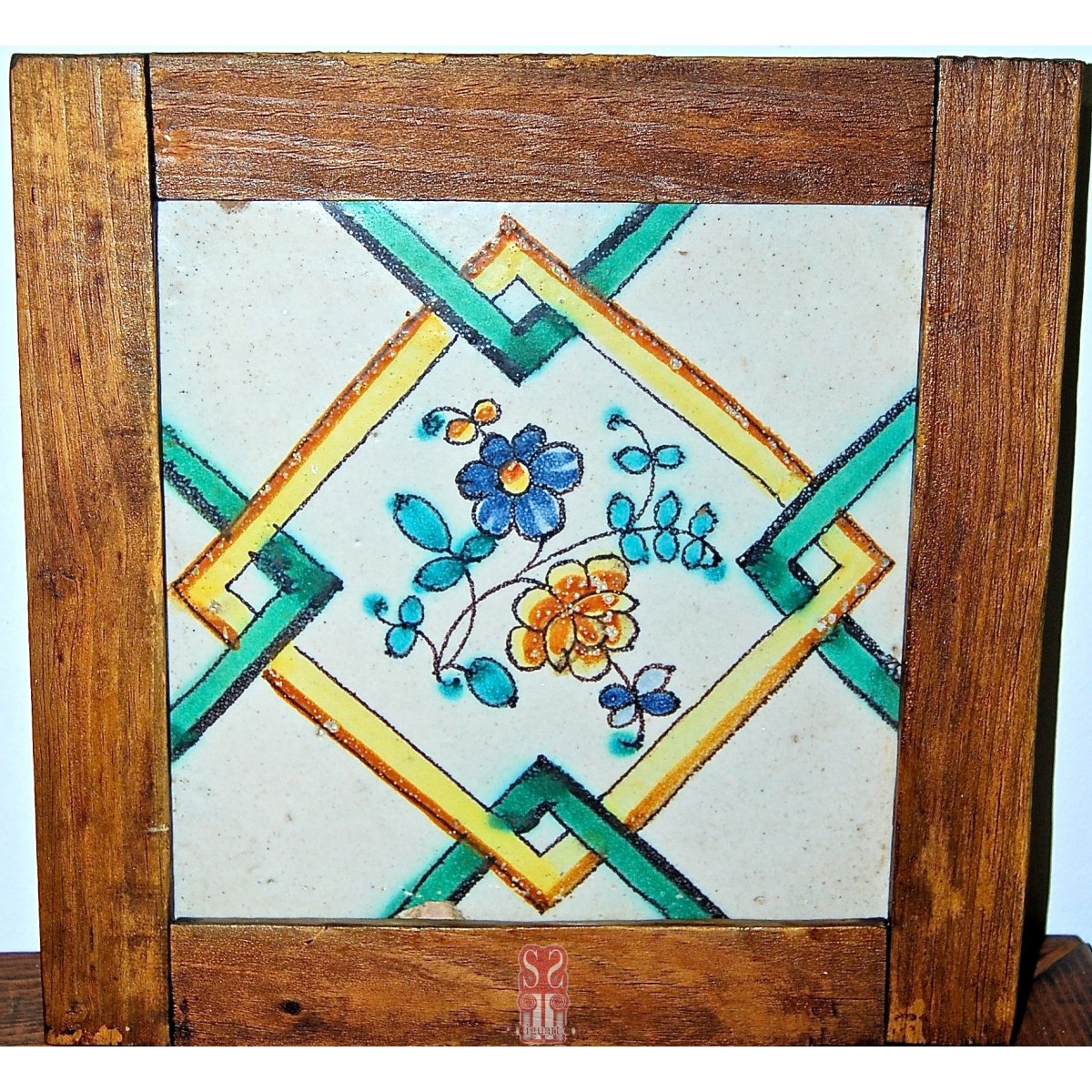 Azulejo valenciano del siglo XVIII.
