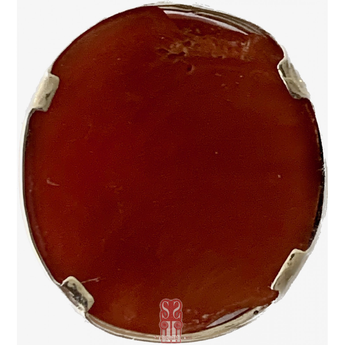 Ciondolo cammeo di corallo rosso dell'800