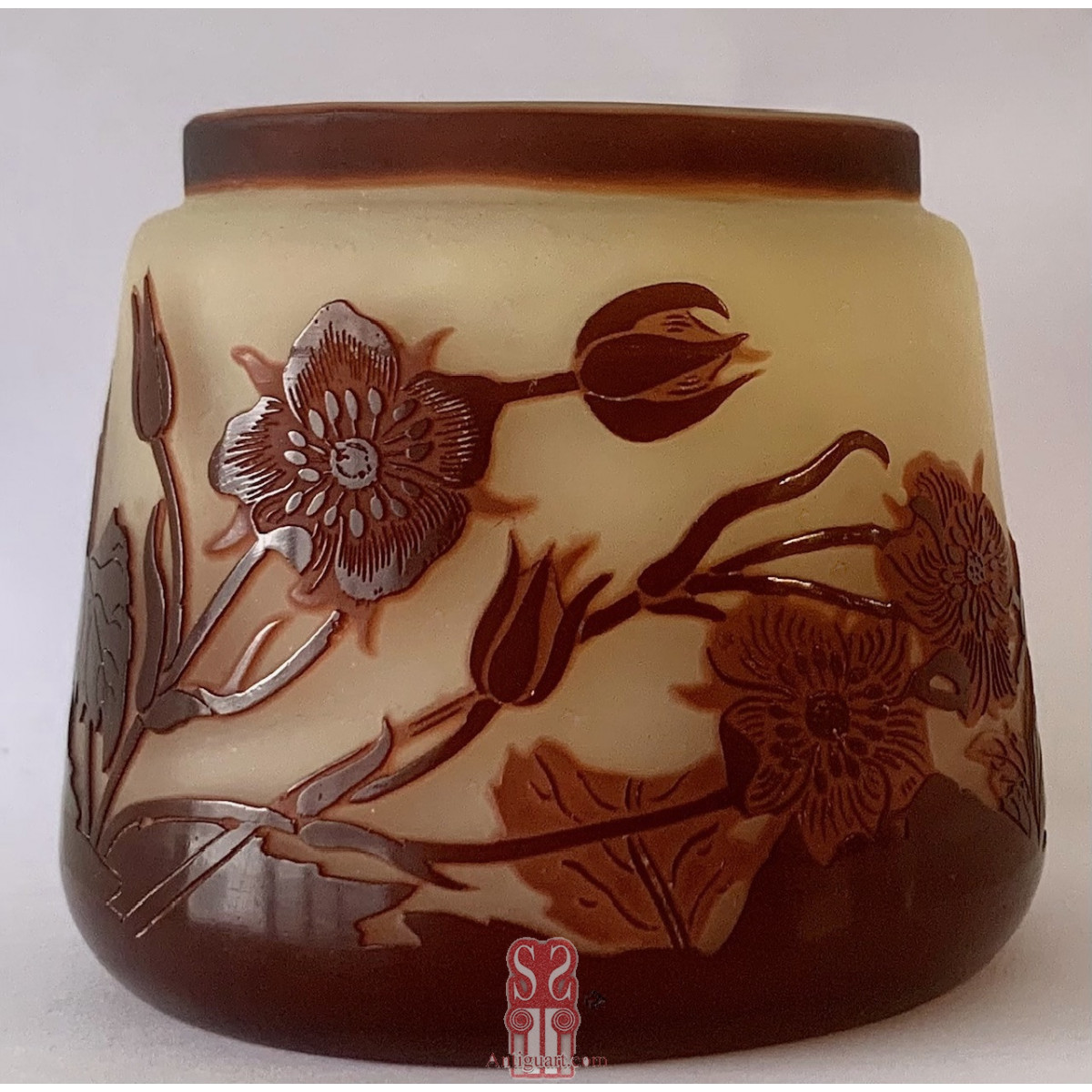 Jarrón de cristal Emile Gallé (1846 - 1904)