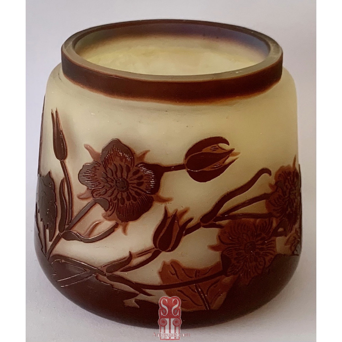 Jarrón de cristal Emile Gallé (1846 - 1904)