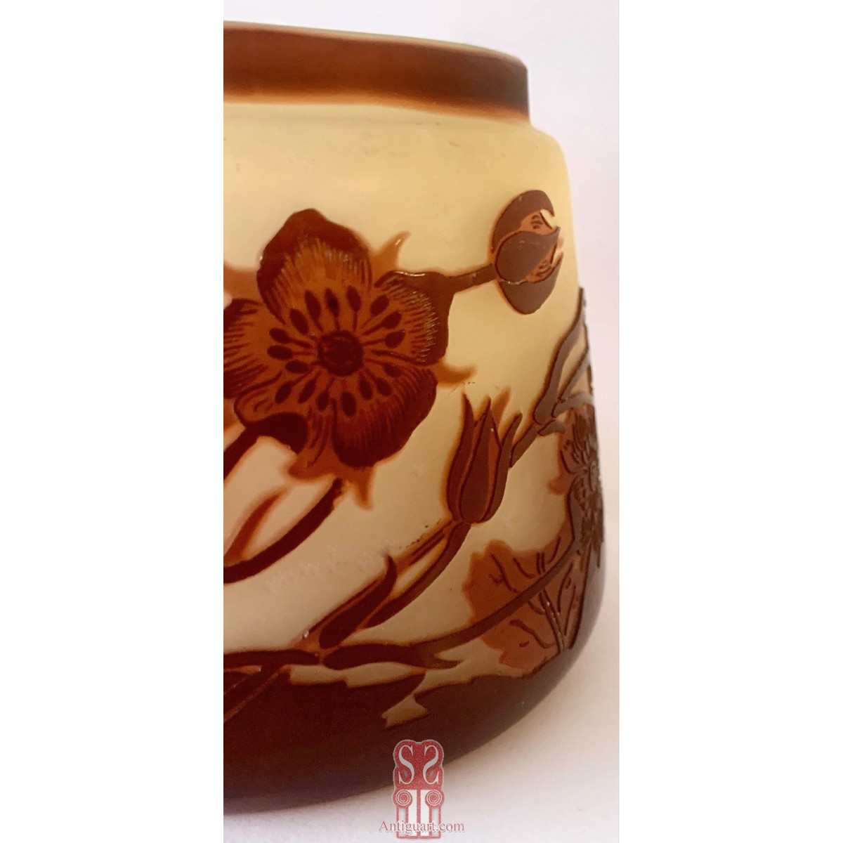 Jarrón de cristal Emile Gallé (1846 - 1904)