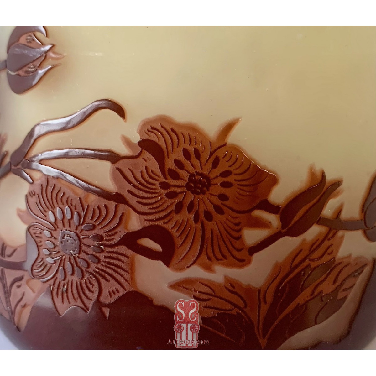 Jarrón de cristal Emile Gallé (1846 - 1904)