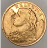 Moneda de oro suiza de 20 francos del 1927, 22K.