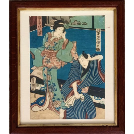 Utagawa,  Japón, ukiyo-e Xilografia coloreada, siglo XIX.
