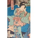 Utagawa,  Japón, ukiyo-e Xilografia coloreada, siglo XIX.