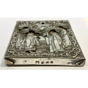 Icona Russa d’argento del XIX secolo, San Pietroburgo 1854.