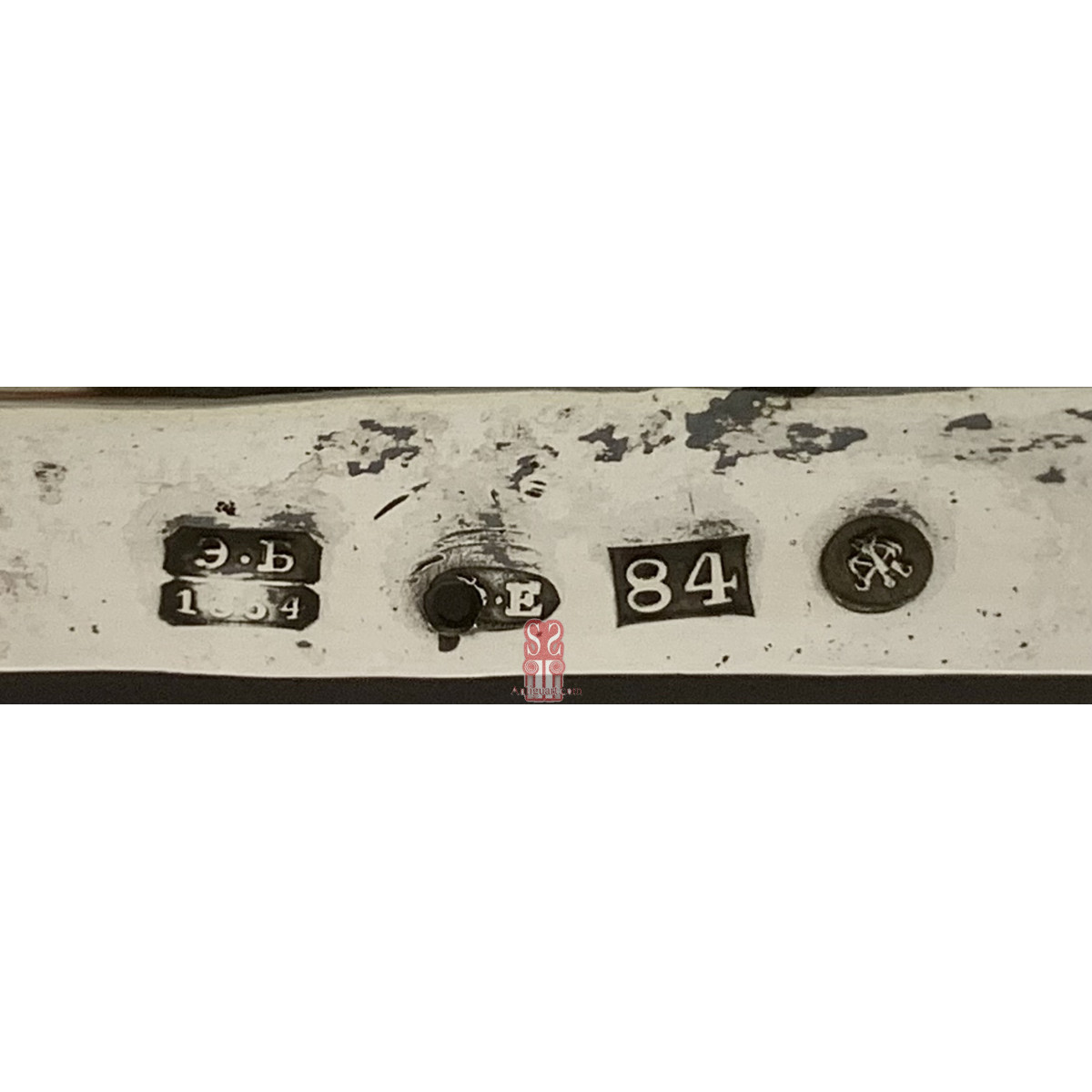 Icona Russa d’argento del XIX secolo, San Pietroburgo 1854.