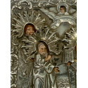 Icona Russa d’argento del XIX secolo, San Pietroburgo 1854.