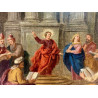 Jesús entre los doctores, pintura italiana del siglo XVII