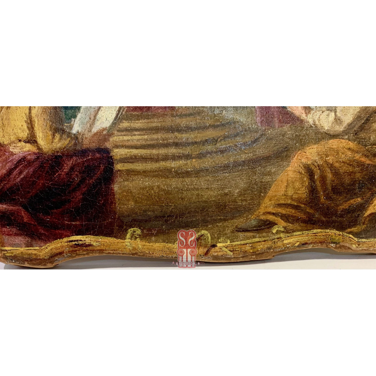 Jesús entre los doctores, pintura italiana del siglo XVII