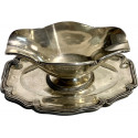 Salsera de plata francesa, del siglo XIX.