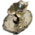 Salsera de plata francesa, del siglo XIX.