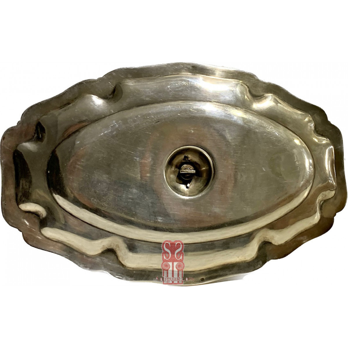 Salsera de plata francesa, del siglo XIX.