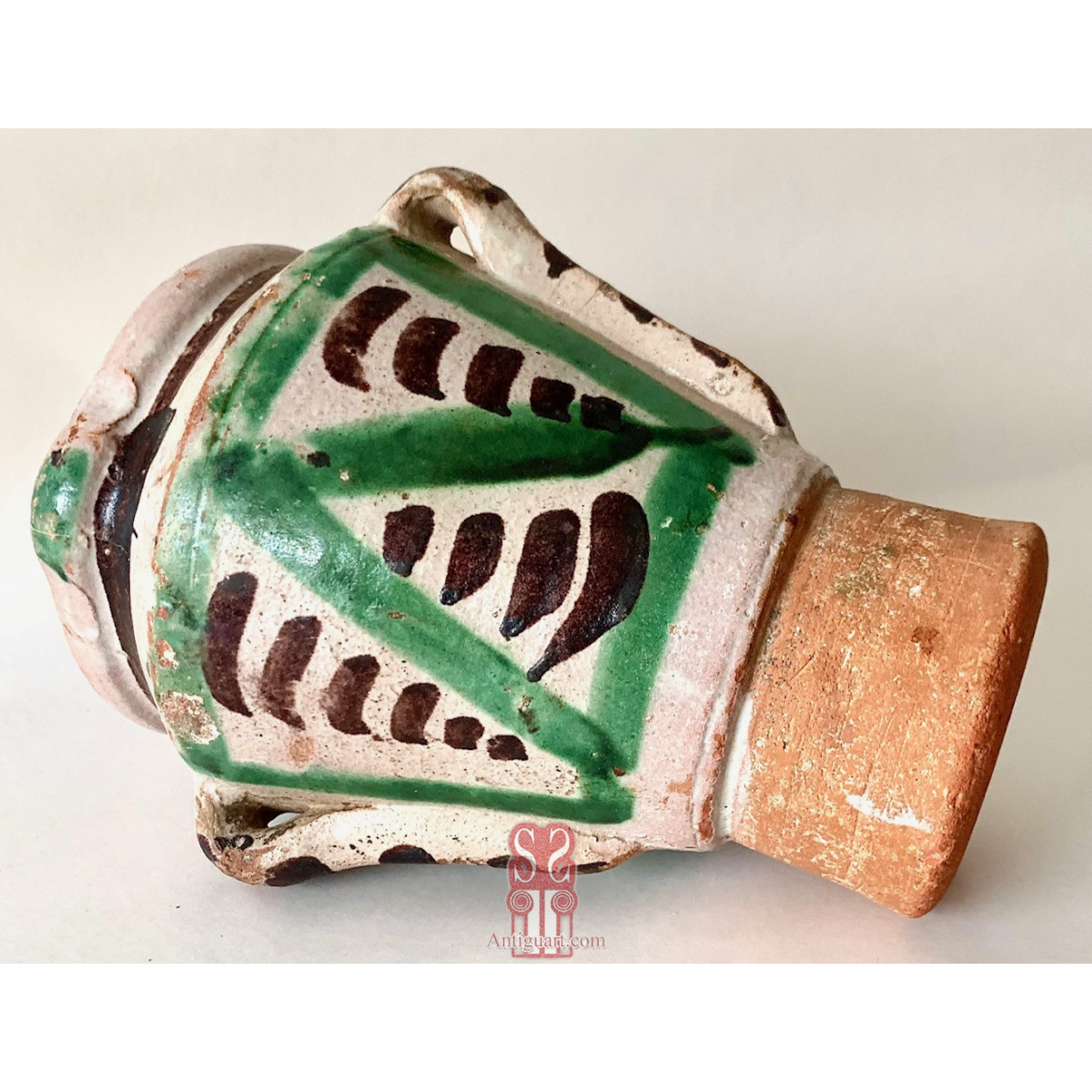 Mortero del siglo XVII, cerámica de Teruel.