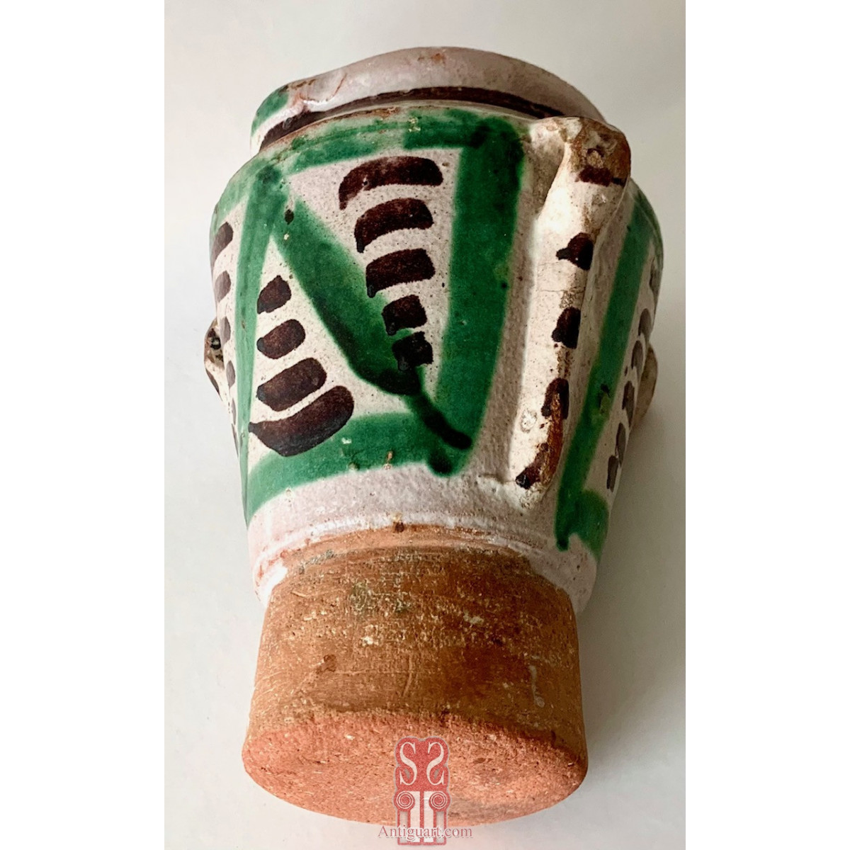 Mortero del siglo XVII, cerámica de Teruel.