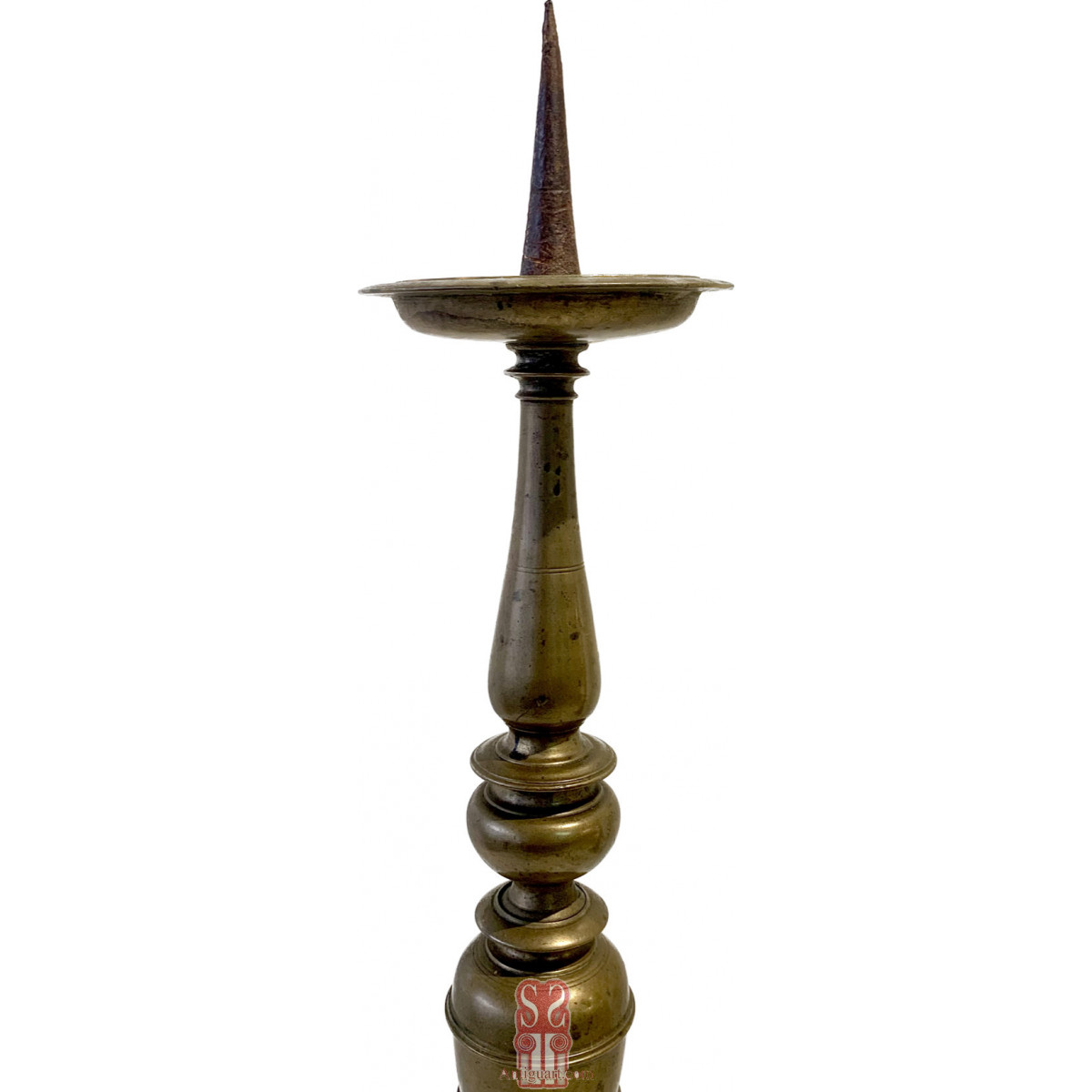 Pareja de candeleros de bronce italianos siglo XVII