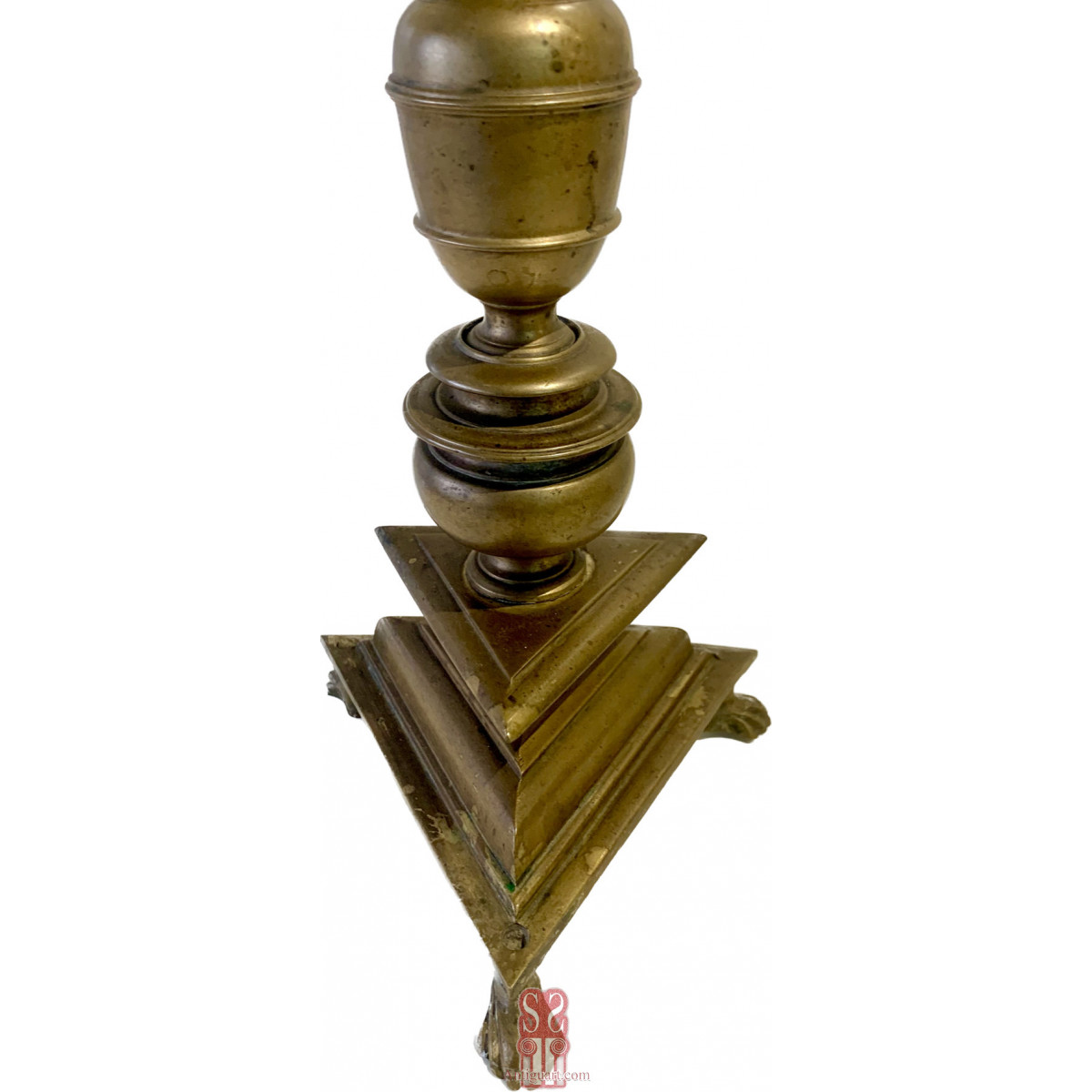 Pareja de candeleros de bronce italianos siglo XVII