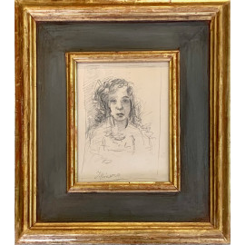 Ignacio Pinazo Camarlench, retrato, dibujo al lápiz. 2