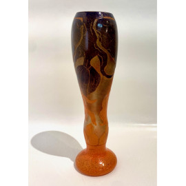 Jarrón de cristal Le verre Française, 1925 circa.