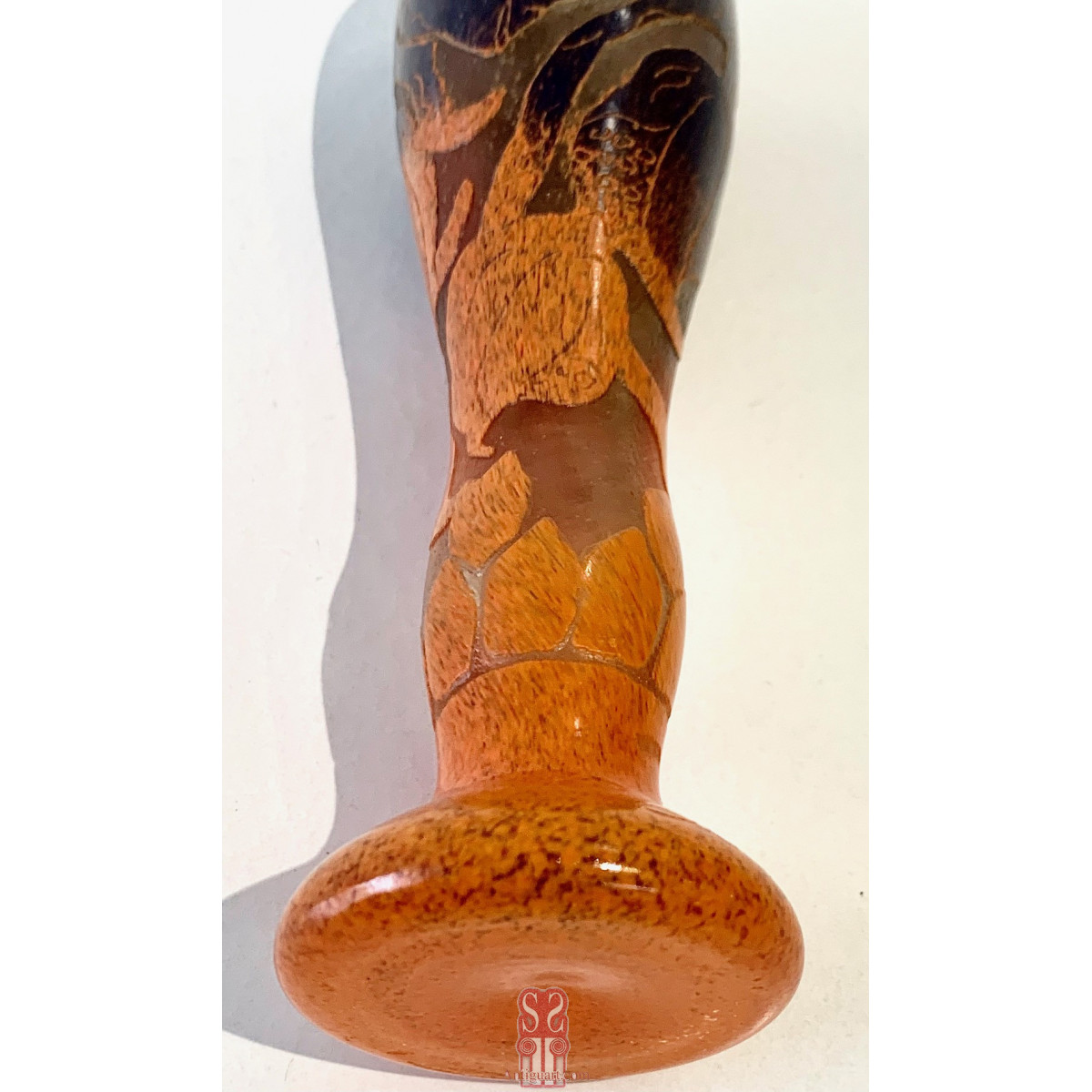 Jarrón de cristal Le verre Française, 1925 circa.