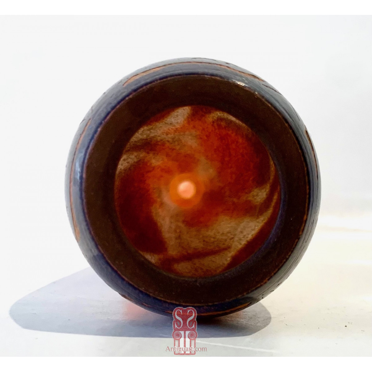 Jarrón de cristal Le verre Française, 1925 circa.