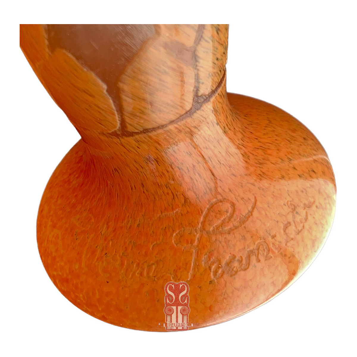 Jarrón de cristal Le verre Française, 1925 circa.