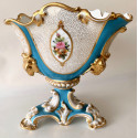 Copa centro de cerámica viejo Paris estilo Sevres.