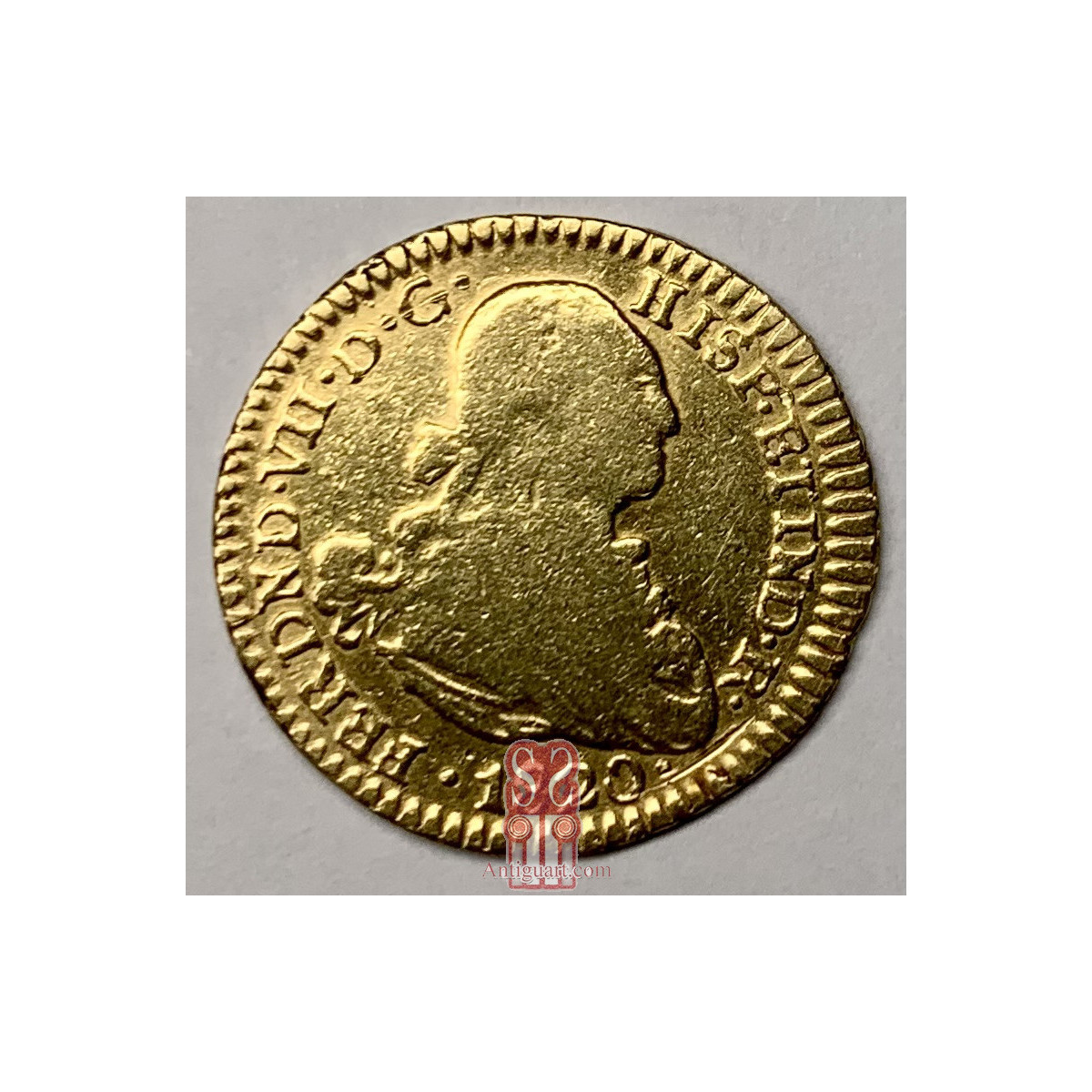 1 gold escudo coin, Fernando VII 1820.