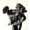 Satiro con Dionisio, bronce del siglo XIX.