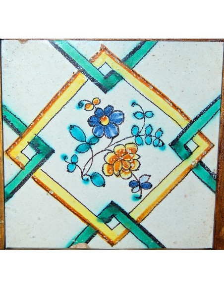 Azulejo valenciano del siglo XVIII.