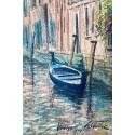 Albert Caullet acquarello veduta canale di Venezia