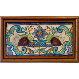 Pareja azulejos valencianos del siglo XVIII.