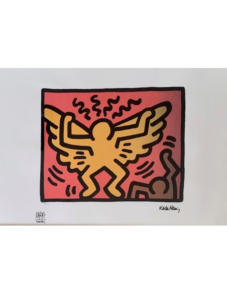 on sale lithograph by Keith Haring, Pop Show IV, 1990, signed