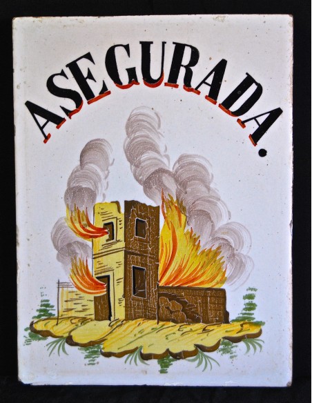 Azulejo valenciano "asegurada"