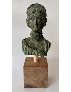 Busto romano de bronce, siglo XIX grand tour.