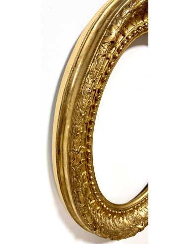 antique Oval frame gilded,  of the 19th on sale
