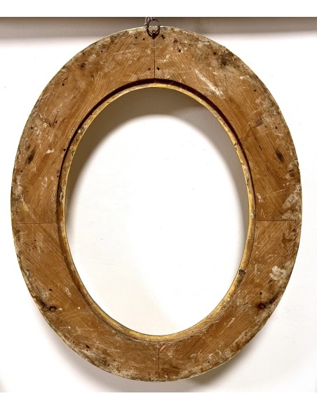 Antiguo Marco ovalado dorado , del siglo XIX en oro fino en venta