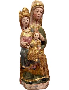 Scultura lignea gotica Sant’Anna Metterza XIV secolo. 2
