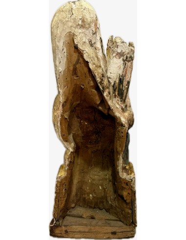 Importante scultura lignea gotica Sant'Anna Metterza del XIV secolo