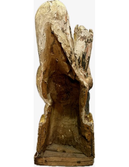 Importante scultura lignea gotica Sant'Anna Metterza del XIV secolo