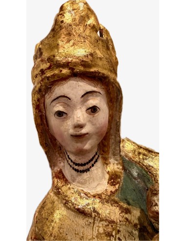 Importante scultura lignea gotica Sant'Anna Metterza del XIV secolo