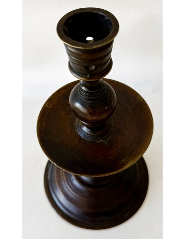 Antique Pair of 17th bronze candlesticks baroque on sale