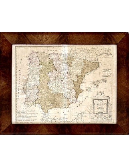 Mapa península Iberica del siglo XVIII por Tomás López