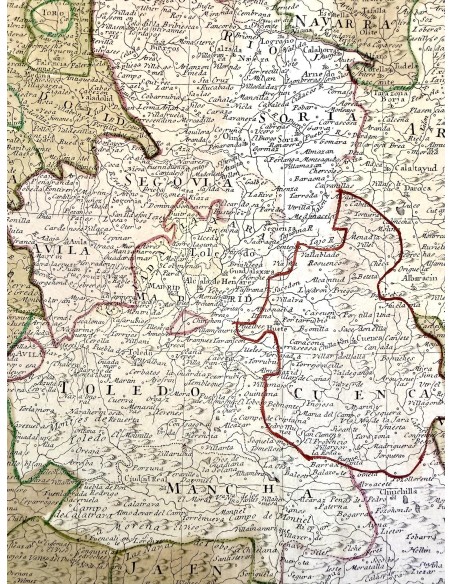 Map of the Iberian Peninsula,  18th, by Tomas Lopez on sale
