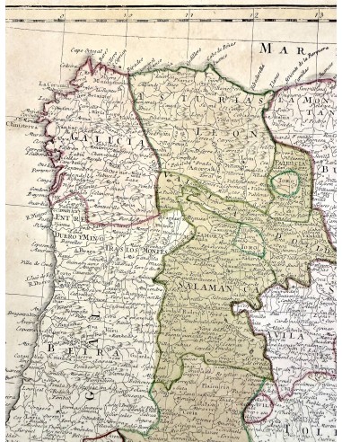 Map of the Iberian Peninsula,  18th, by Tomas Lopez on sale
