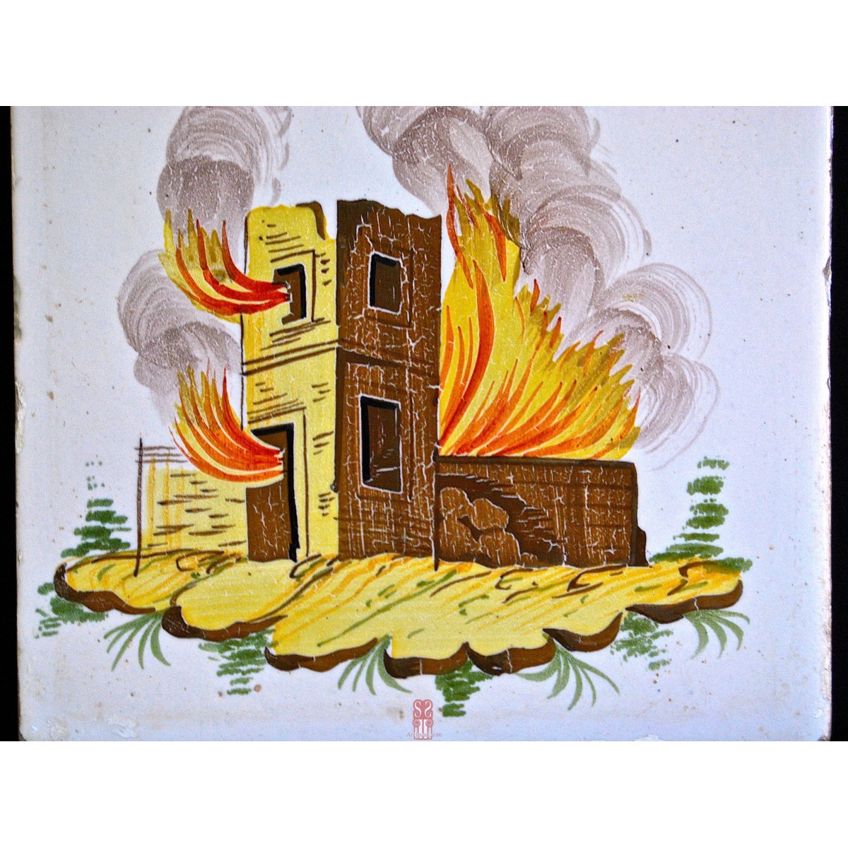 Azulejo valenciano "asegurada"