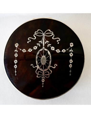 Collectible Silver and tortoiseshell box, English sterling silver on sale