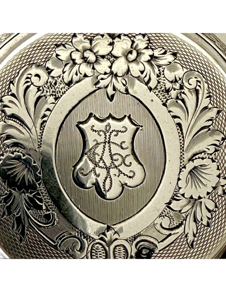 Antico orologio da tasca d'argento svizzero di grandi dimensioni in vendita
