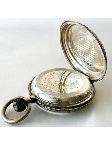 Antique Large silver pocket watch, Pascal, Geneve Swiss.