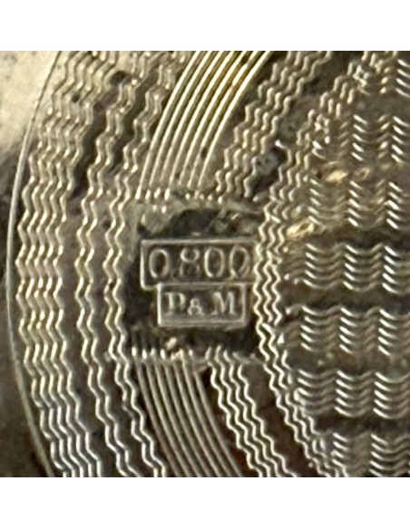 Antiguo reloj de bolsillo de plata suizo de grandes dimensiones
